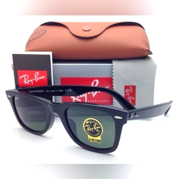 LIKE NEW RayBan Wayfarer Black RB2140 Men /Women Sunglasses - Picture 10 of 16